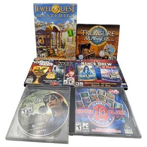 PC‎ Games Mystery Puzzle Jewel Quest Nancy Drew Hidden Object Treasure Masters
